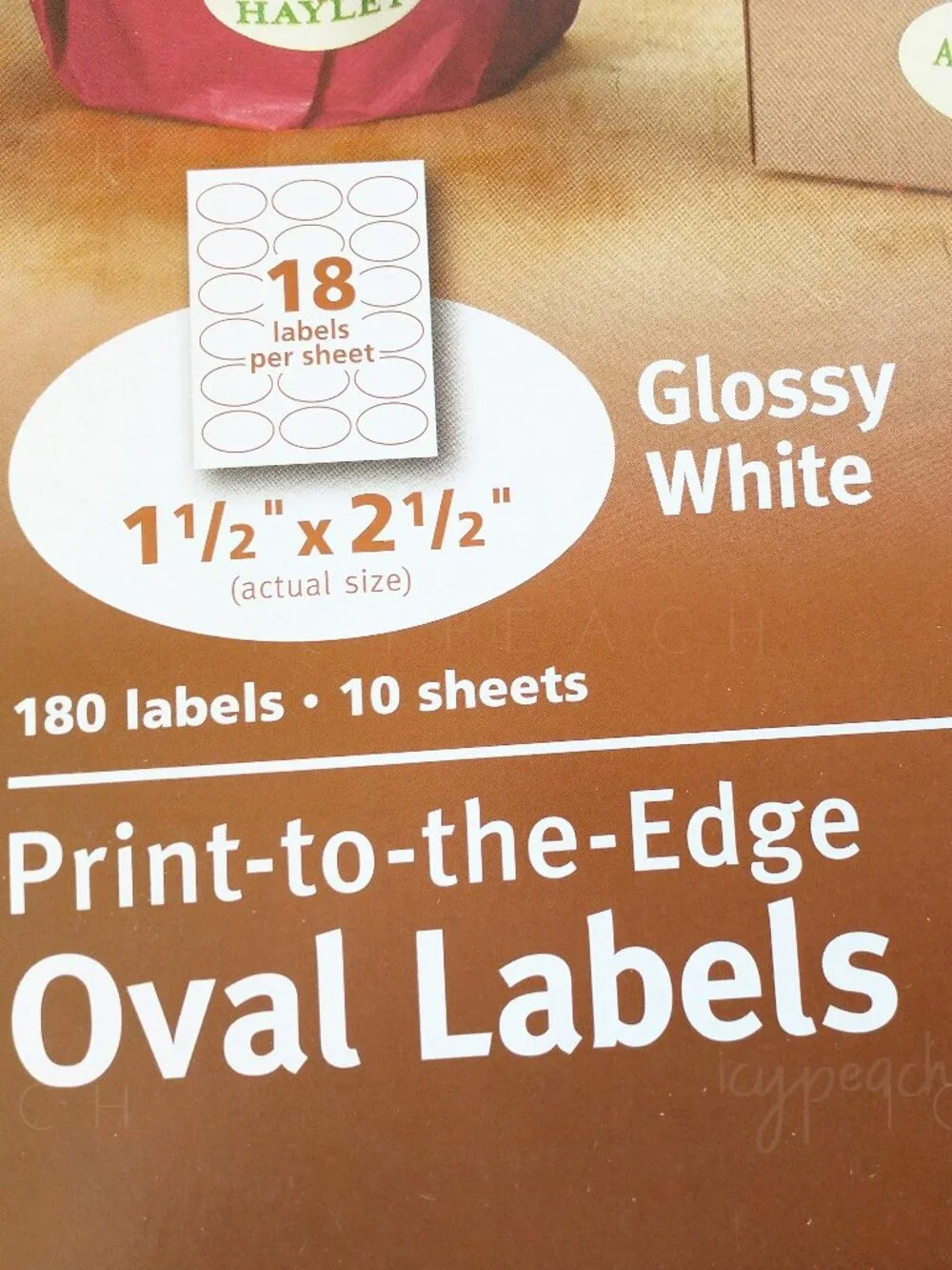 Avery Oval Labels 1.5”x2.5” Glossy White 22804 New 180 Count Easy Peel Printable